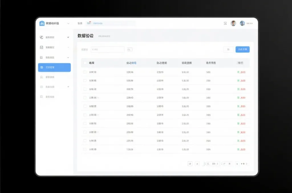 简洁的数据校验界面,表格与脚本结果并排对比,体现自动核对与更新流程